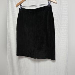 Evan Davies Vintage Silky Suede Lined Midi Skirt. Ladies 10